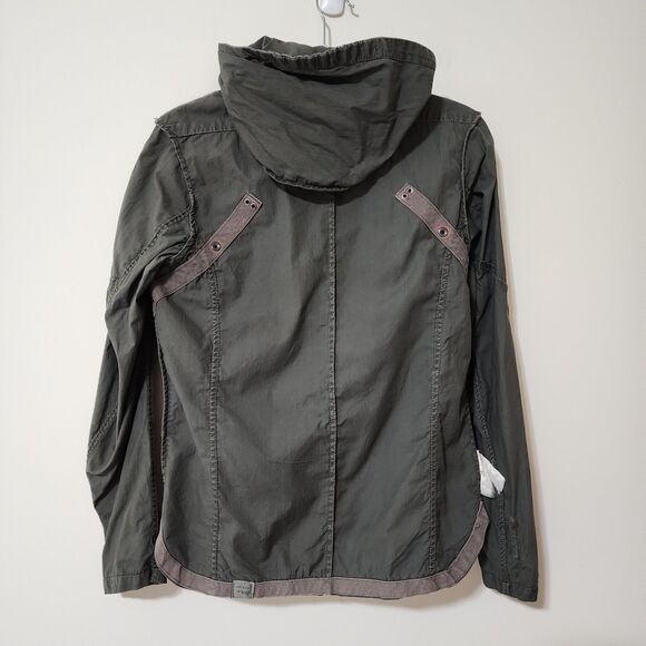 G-Star Raw Mens Cotton Full-Zip Hooded Jacket Military Green Unlined Size M - Picture 8 of 16